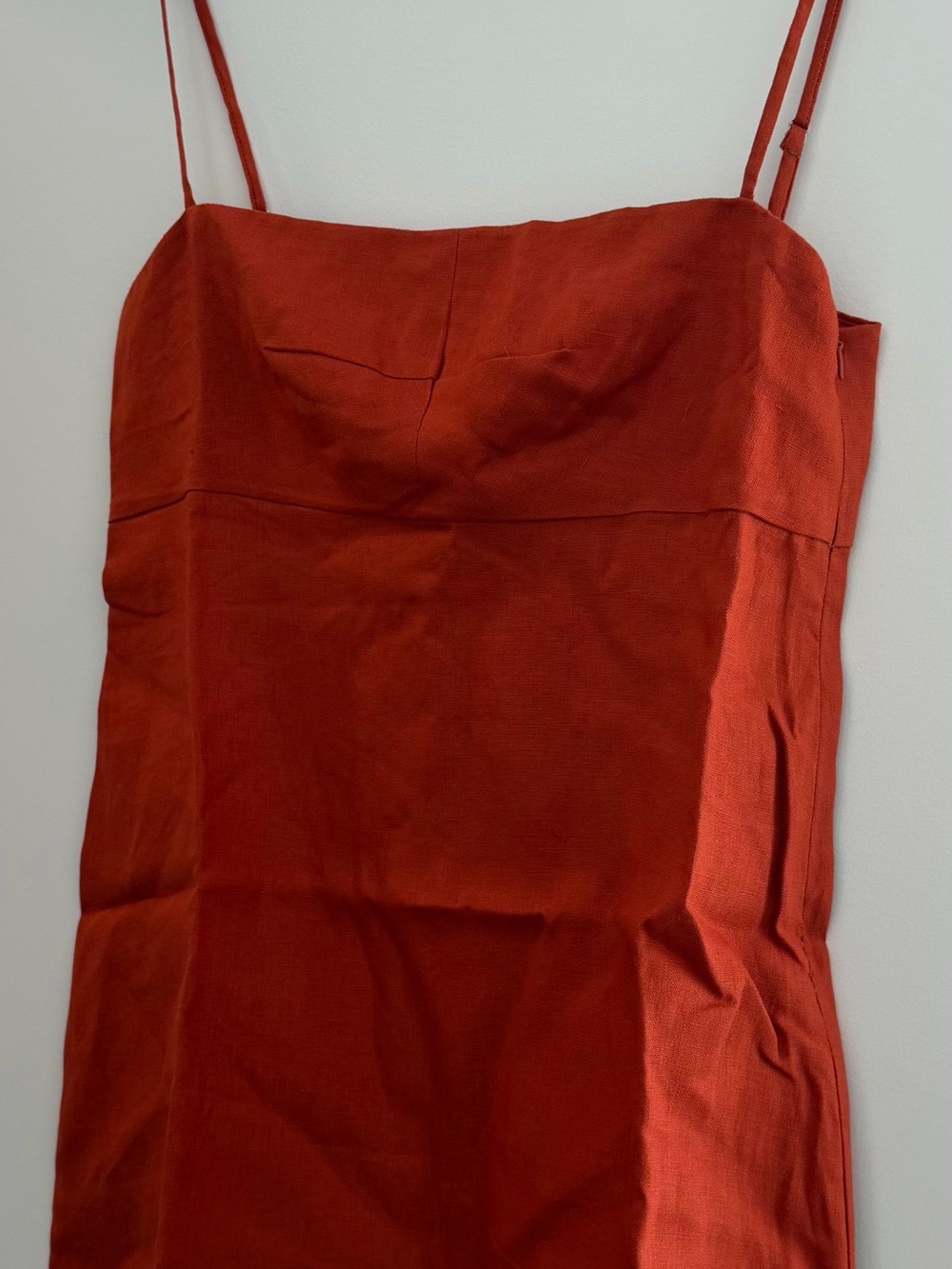 Reformation Mini Dress in Vibrant Orange - Picture 7 of 7